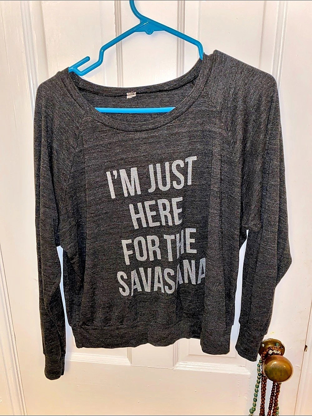 Long Sleeve Graphic Top black cotton